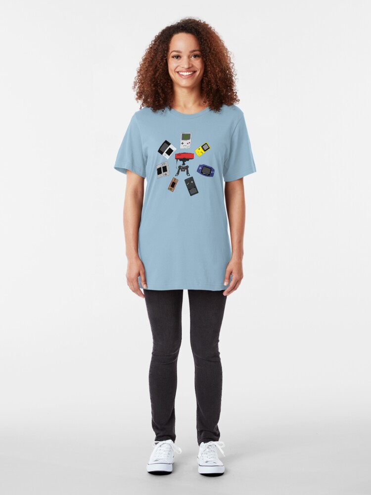 Alternate view of Gameboys + Virtualboy Slim Fit T-Shirt