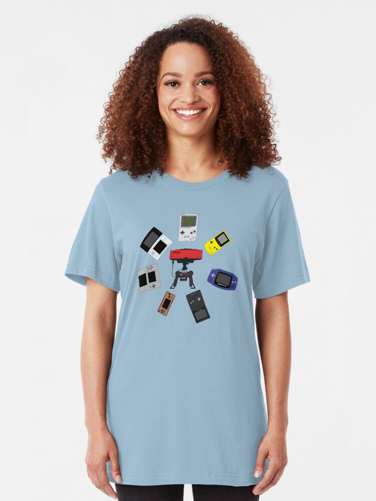 Alternate view of Gameboys + Virtualboy Slim Fit T-Shirt