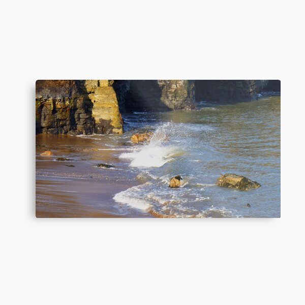 Sandsend Beach - The Gently Lapping Ocean Metal Print