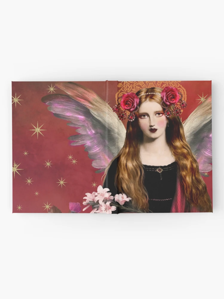 Thumbnail 2 of 3, Journal, Pre Raphaelite Angel In Red designed and sold by Demeters Spring.
