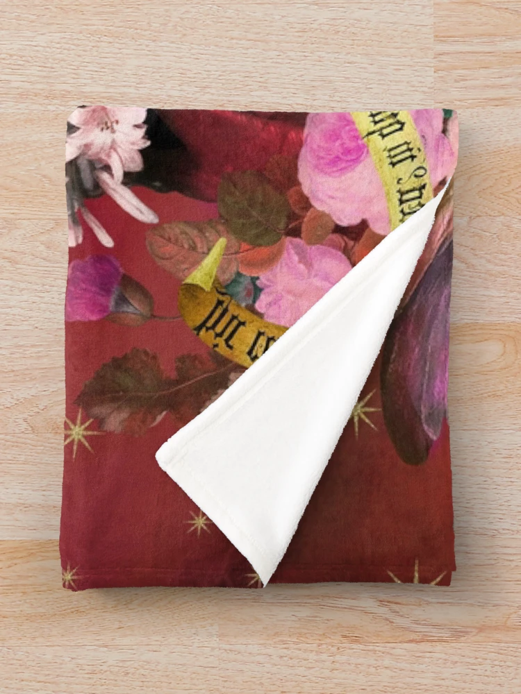 Thumbnail 3 of 6, Throw Blanket, Pre Raphaelite Angel In Red designed and sold by Demeters Spring.