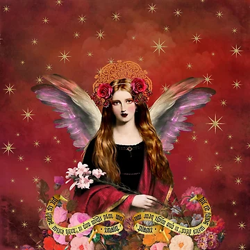 Artwork thumbnail, Pre Raphaelite Angel In Red by Demeters Spring