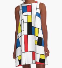 Mondrian A-Linien Kleid