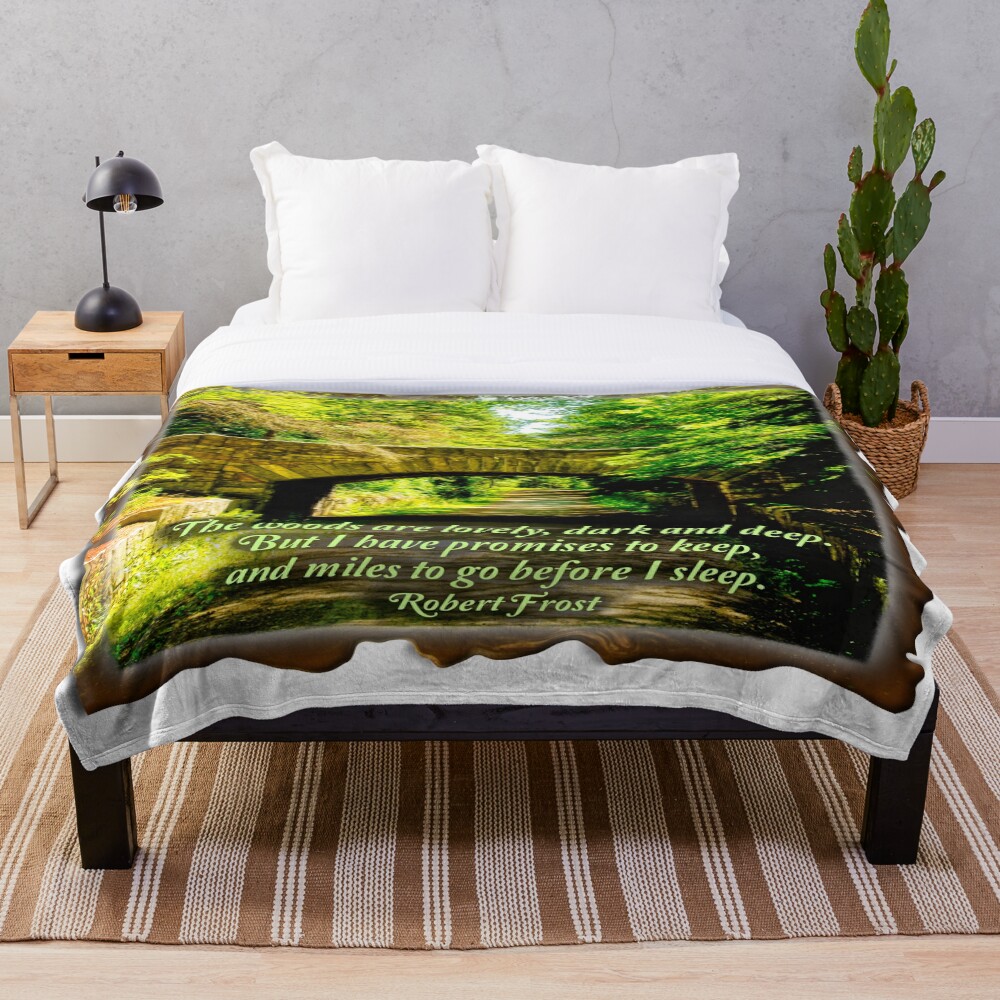Wanderlust - miles to go before I sleep on a throw blanket
