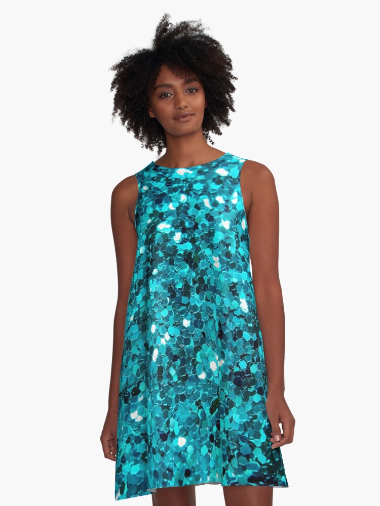 Turquoise store glitter dress