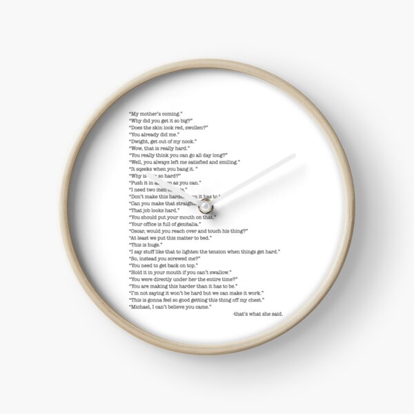 Every That's What She Said From The Office Clock