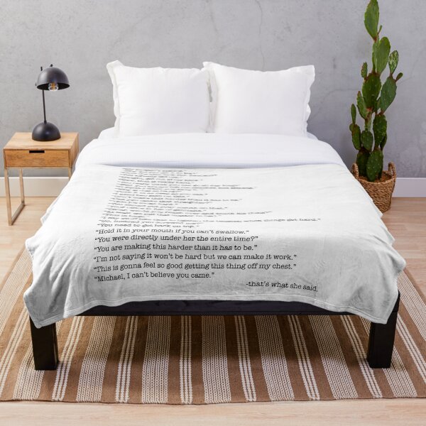 Every That's What She Said From The Office Throw Blanket