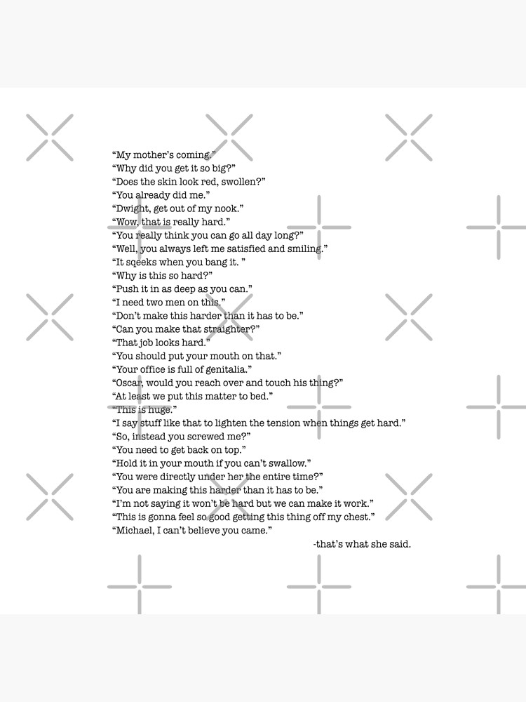 Every That's What She Said From The Office by shaylikipnis