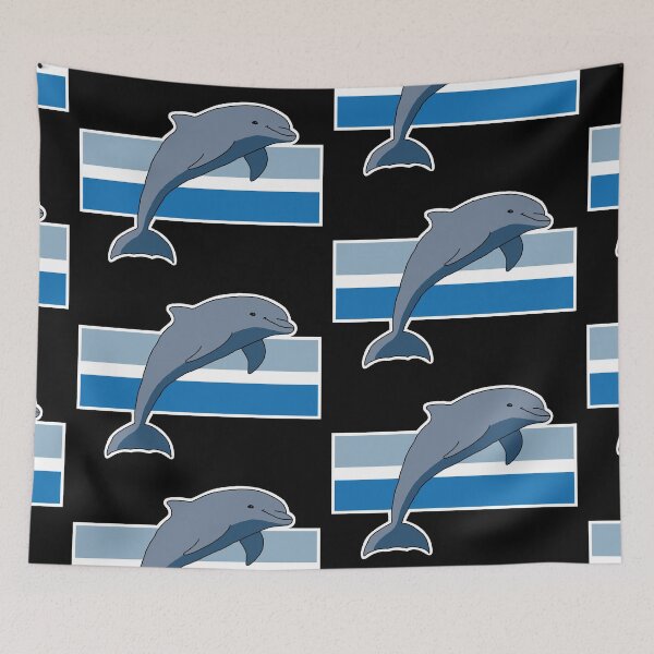 Item preview, Dolphin, animal, drawing, cartoon designed and sold by nijess.