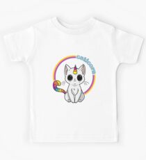Caticorn Tshirt Einhorn-Katzen-Hemd-Regenbogen Kinder T-Shirt