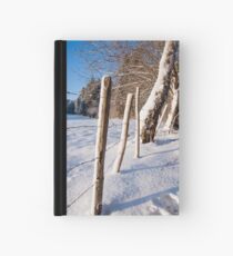 Rural winter scene Hardcover Journal