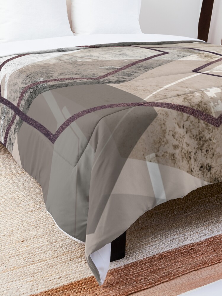 Alternate view of Abstract Landscape Comforter
