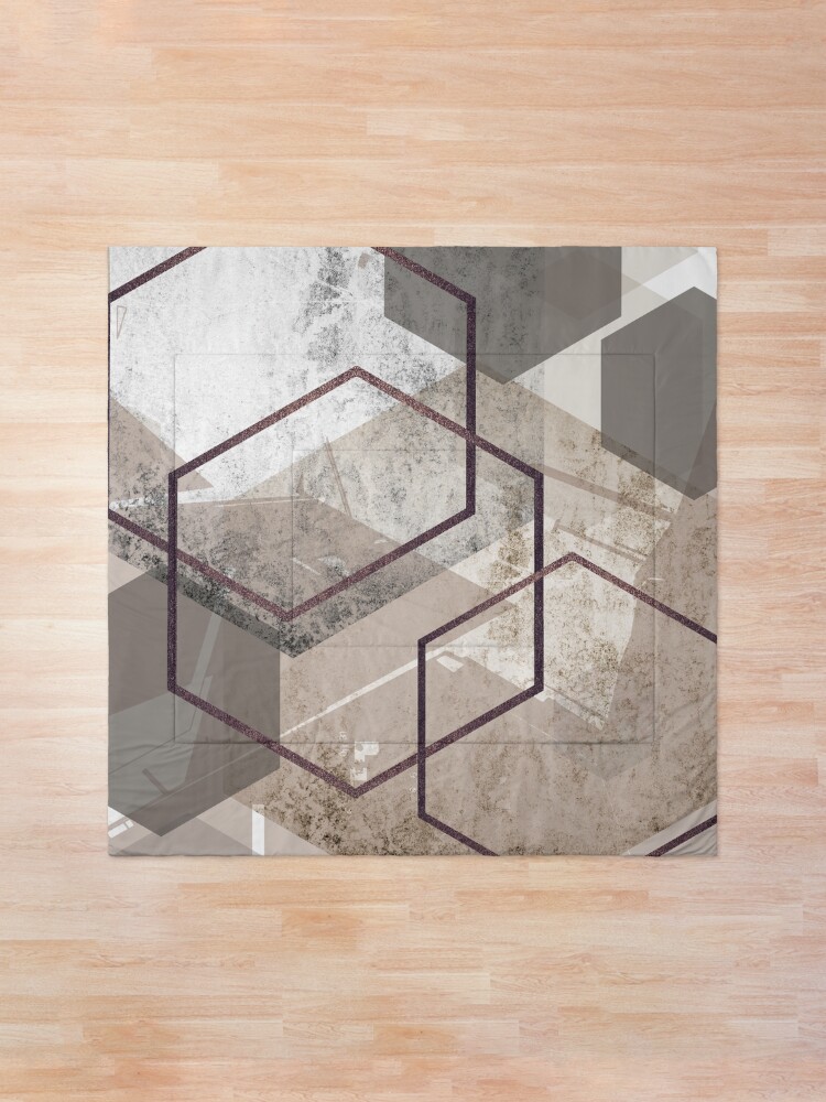 Alternate view of Abstract Landscape Comforter