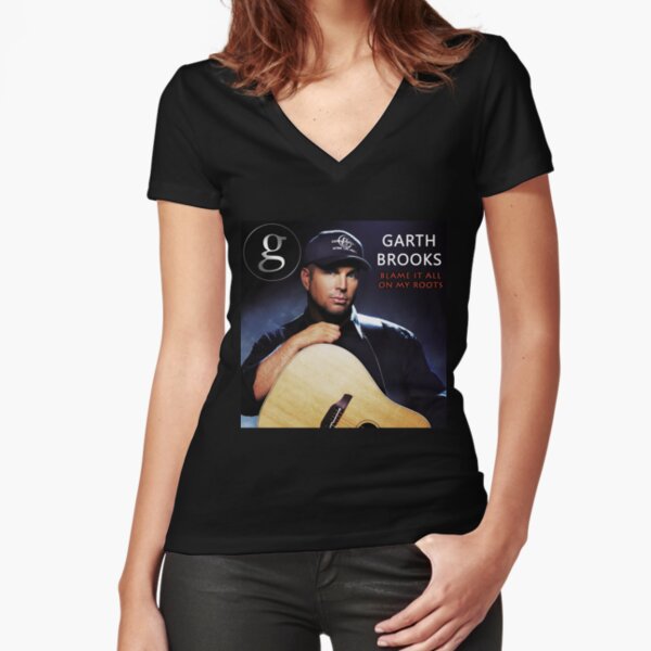 GARTH BROOKS TOUR 2019 GADING Fitted V-Neck T-Shirt