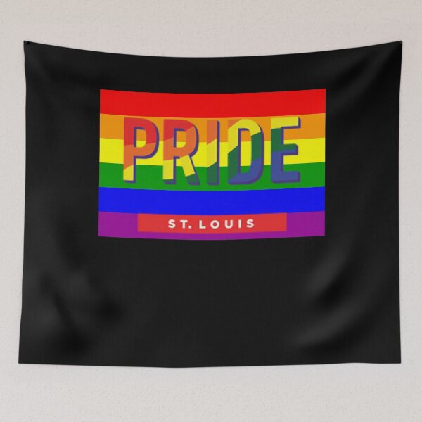 Item preview, St. Louis Gay Pride Shirt - St. Louis LGBT Rainbow Flag Shirt - St. Louis Missouri Gay Pride designed and sold by Galvanized.