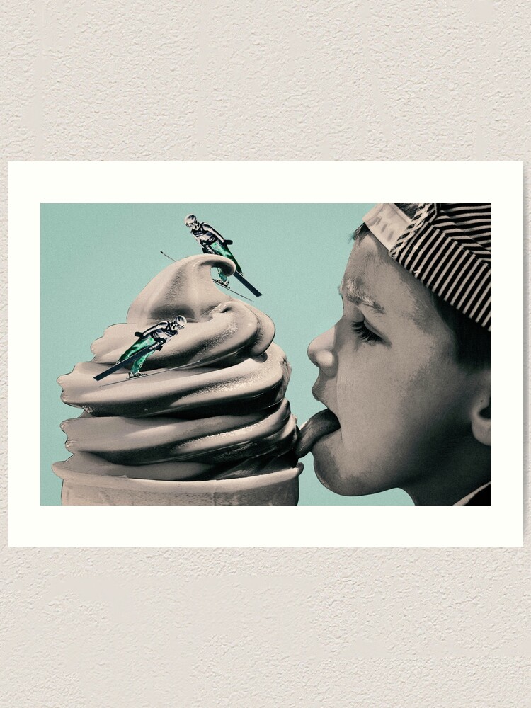 "Ski ice cream" Art Print for Sale by michelleinitaly Redbubble