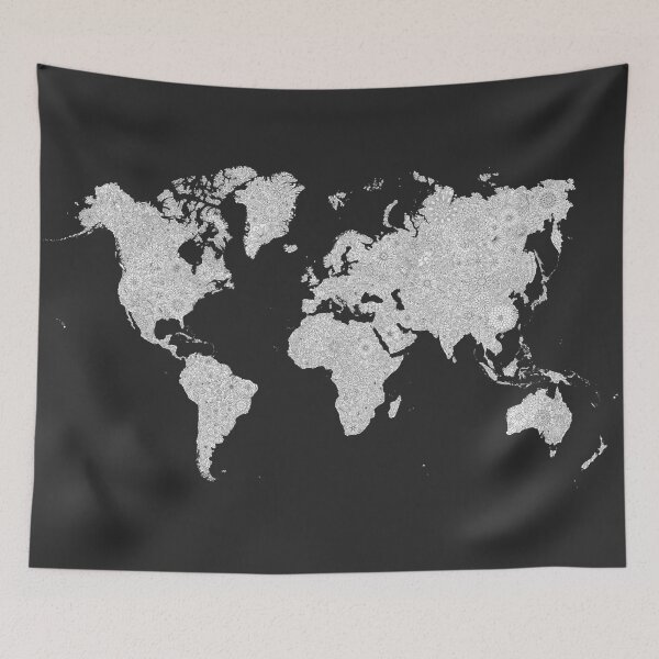 Item preview, Flowers World Map, Floral Map of the World designed and sold by Anna Grunduls.