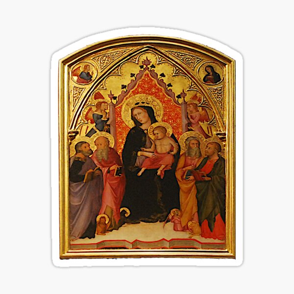 Item preview, Madonna and Child with the Four Evangelists c.1400-1410 designed and sold by Marian Rosenberg.