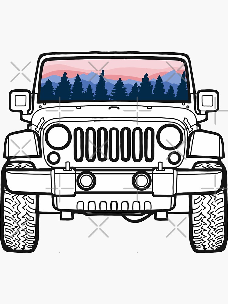 Sunset Pines Jeep by abbyconnellyy