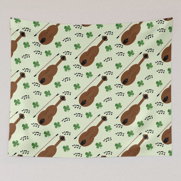 Item preview, St. Patrick's Day Irish Music Fiddle & Shamrocks designed and sold by sweetpea73.