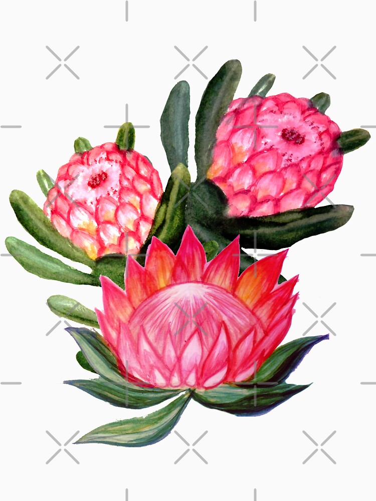 Protea flower watercolor - all over print by MagentaRose