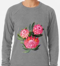 Protea flower watercolor - all over print Lightweight Sweatshirt