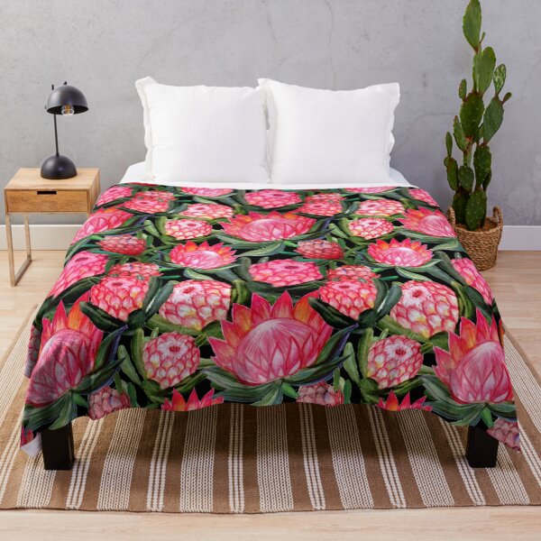 Item preview, Protea flower watercolor - all over print designed and sold by MagentaRose.