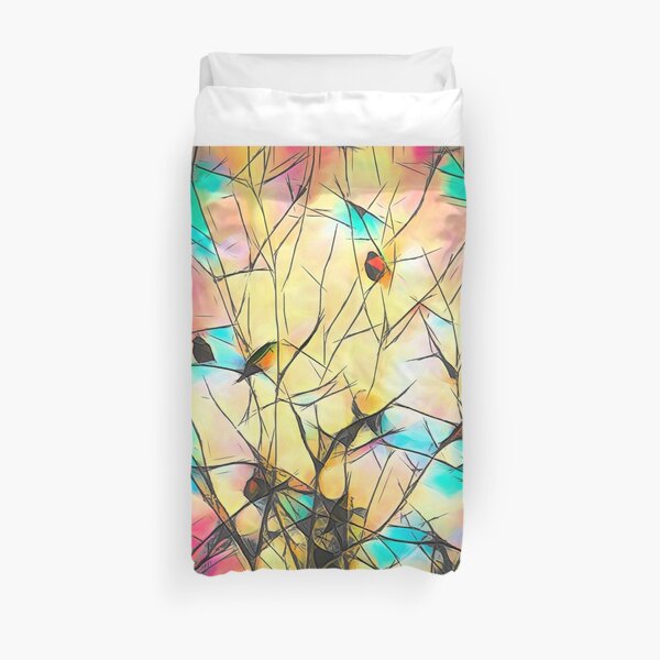 Robins In Trees Duvet Cover