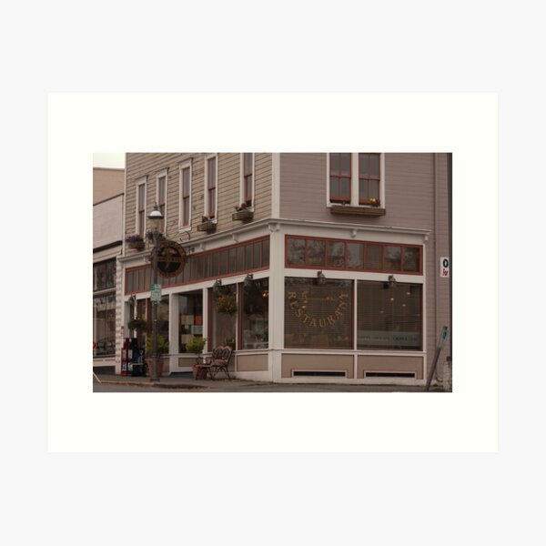 Building on the corner Art Print