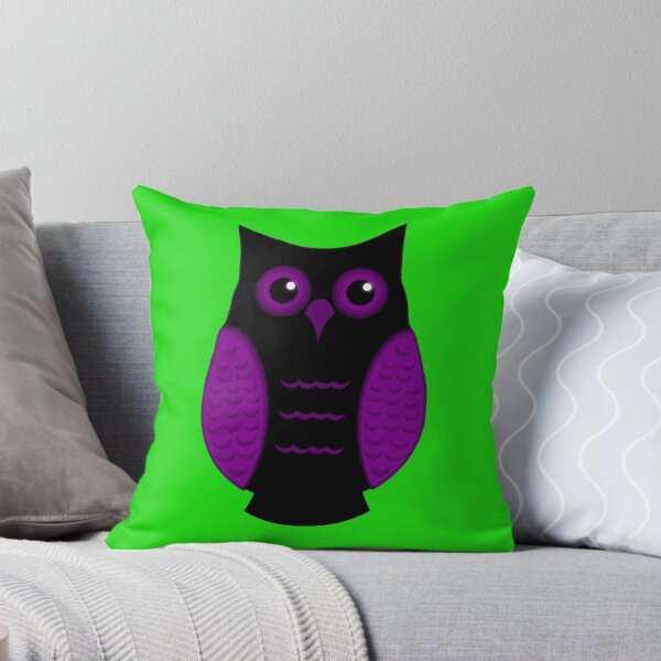 Item preview, Black and Purple Owl (on green) designed and sold by shaneisadragon.