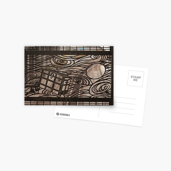 Street art in iron work - travel icons Postcard