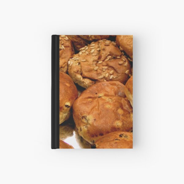 Fresh bread buns Hardcover Journal