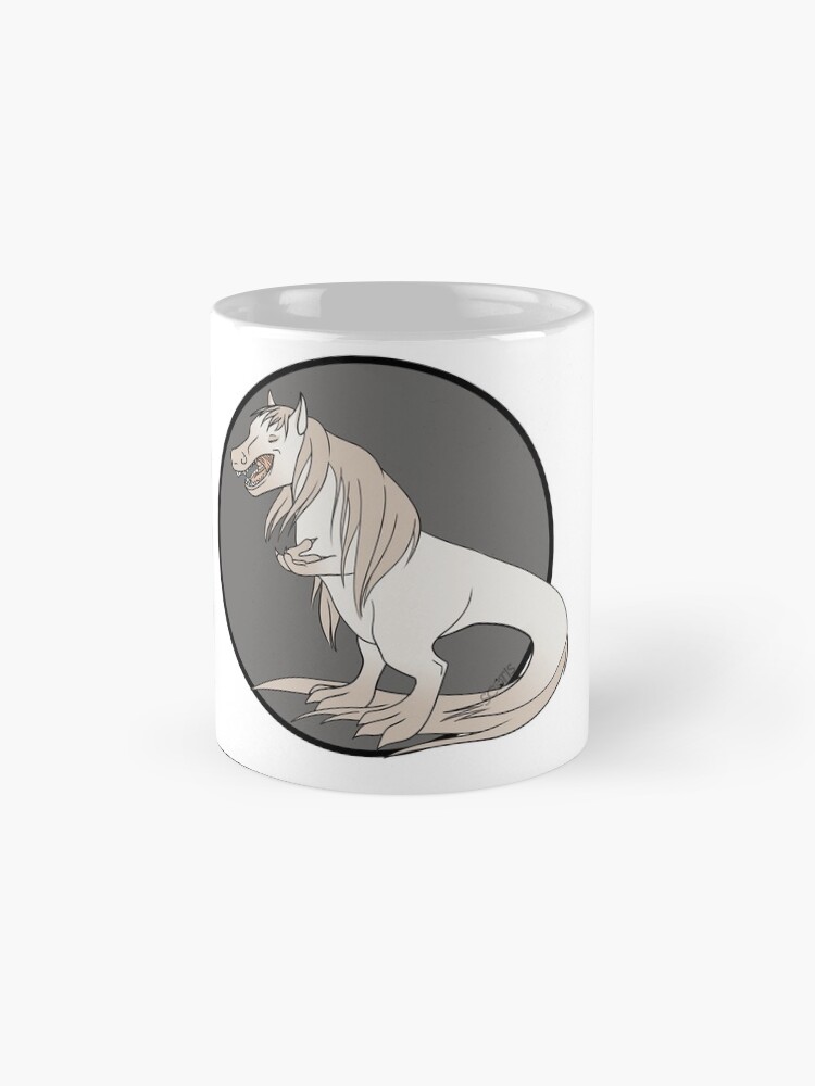 Aperçu 4 sur 6. Mug à café avec l'œuvre Tyranotaure perlino créée et vendue par ScotisFr.