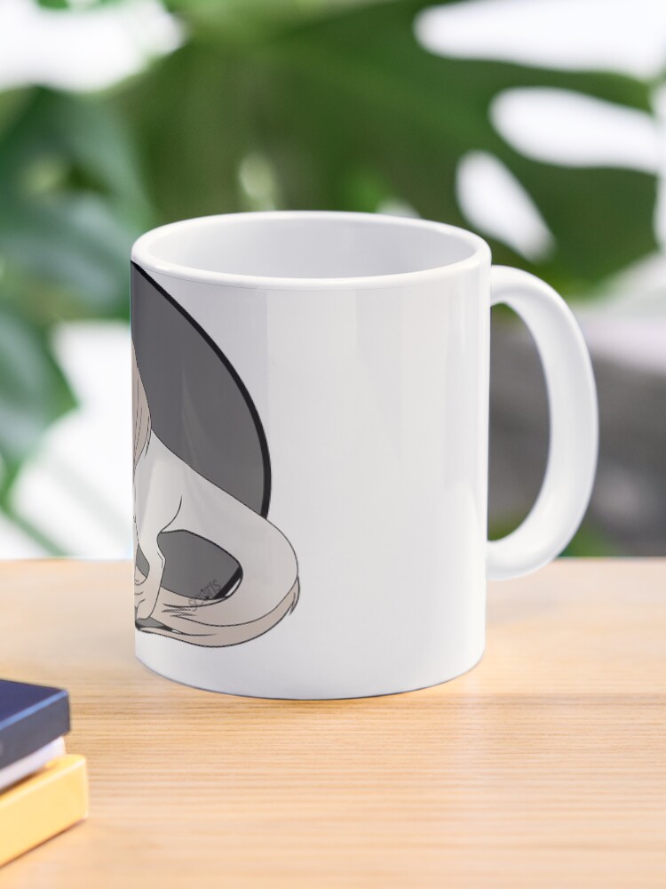 Aperçu 1 sur 6. Mug à café avec l'œuvre Tyranotaure perlino créée et vendue par ScotisFr.
