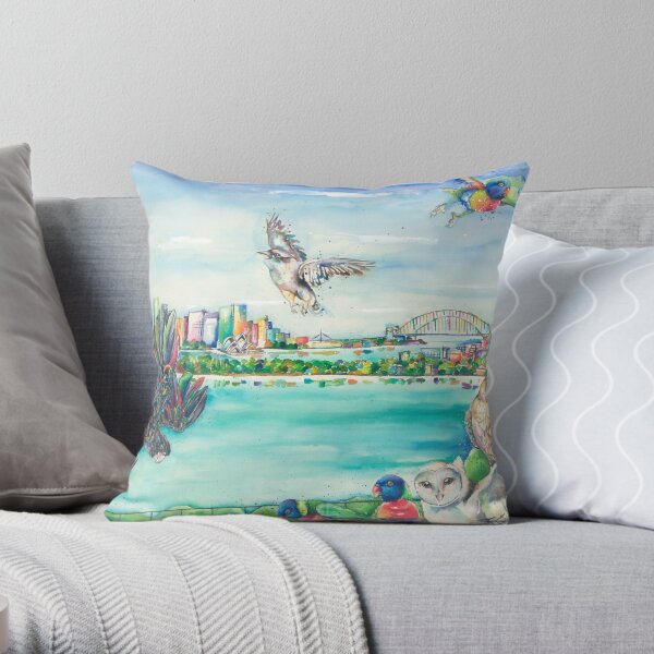 Birds Eye View Taronga Zoo, Sydney Throw Pillow