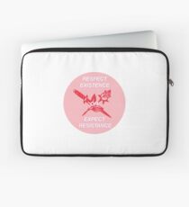 Existenz respektieren oder Widerstand erwarten Laptoptasche