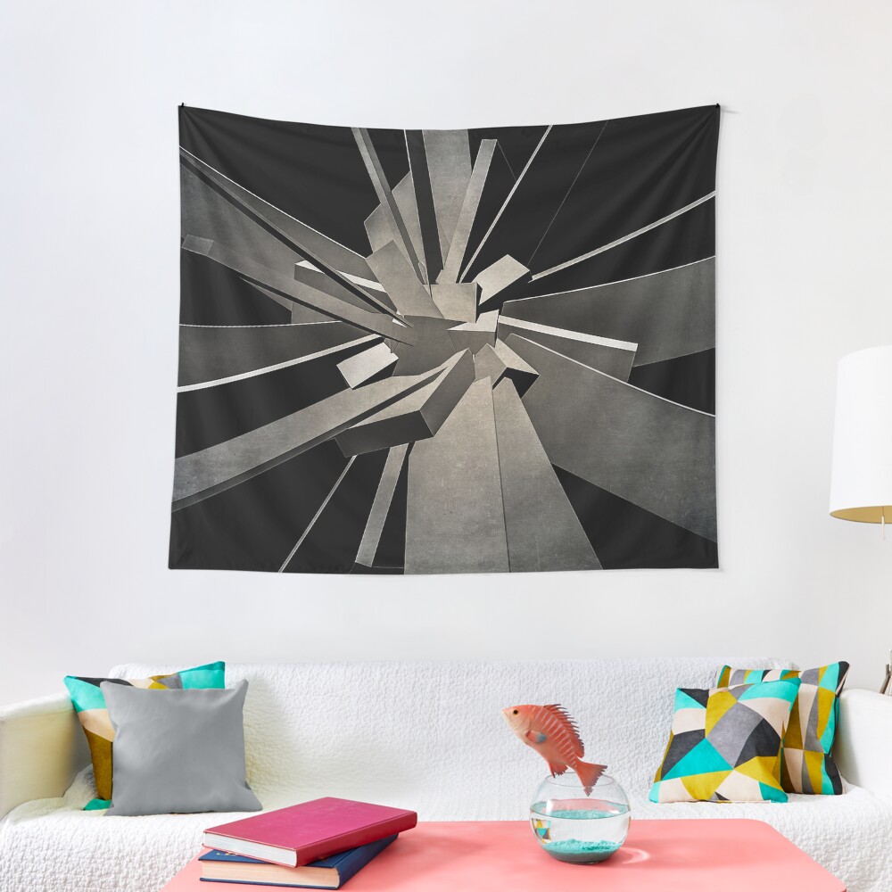 3D Concrete Blocks Tapestry