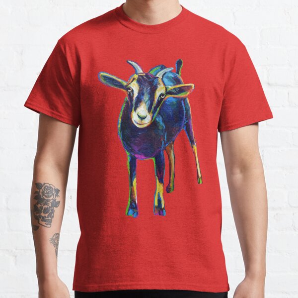 Pink Party Goat Pattern by Robert Phelps Classic T-Shirt