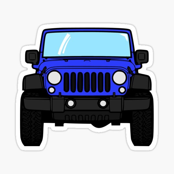 Blue Jeep Stickers Redbubble