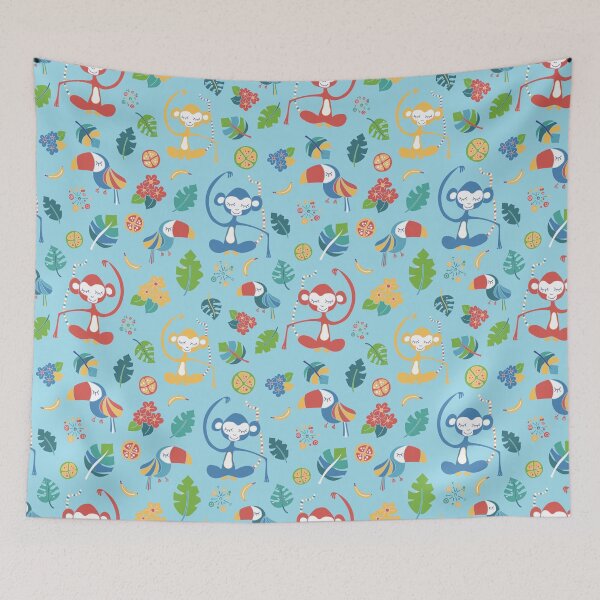 Item preview, Blue Children Monkeys designed and sold by Sandra Hutter.