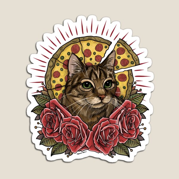 Pizza Cat Magnet
