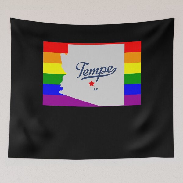 Item preview, Tempe Gay Pride Shirt - Tempe LGBT Rainbow Flag Shirt - Tempe Arizona Gay Pride designed and sold by Galvanized.