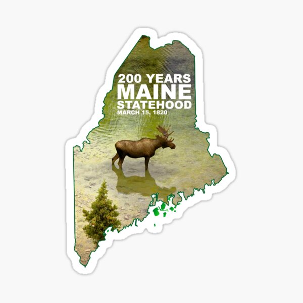 Maine Bicentennial 200th Anniversary 1820-2020 Moose Design Tote Bag