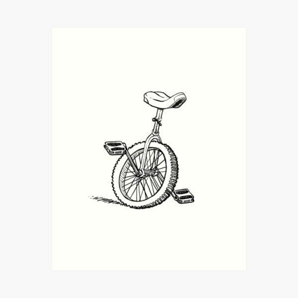 Cartoon Unicycle Art Prints for Sale | Redbubble