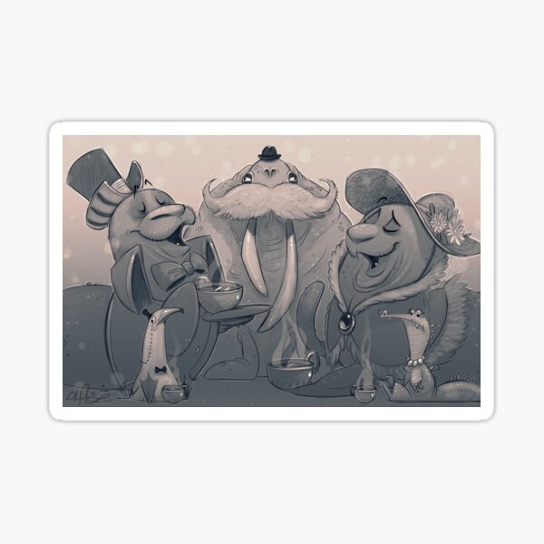 Manatee Party Sticker