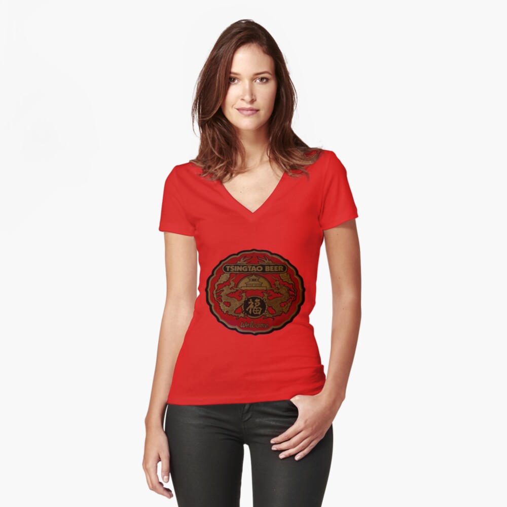 Item preview, Fitted V-Neck T-Shirt designed and sold by brucianna.