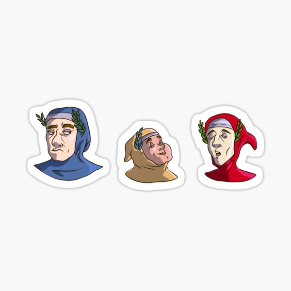 Dante Petrarca & Boccaccio Sticker