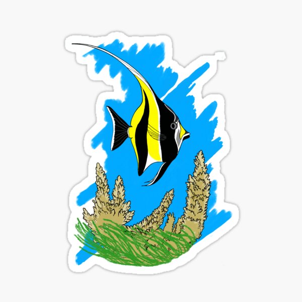 Moorish Idol Sticker