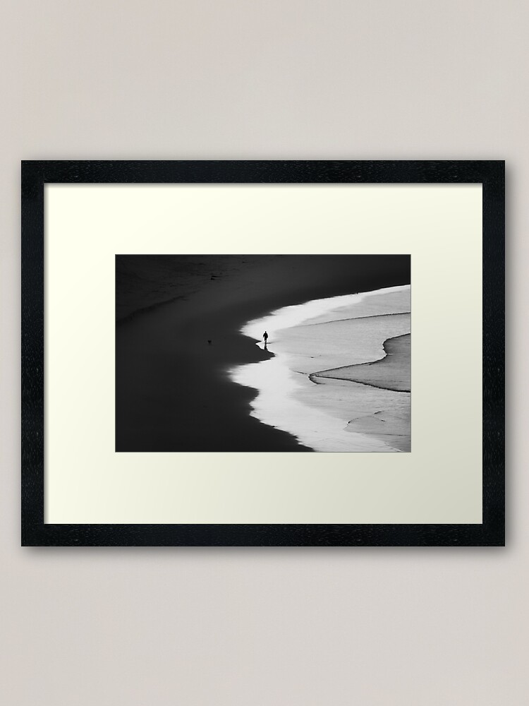 Thumbnail 1 of 7, Framed Art Print, Walking The Tideline designed and sold by ronmoss.