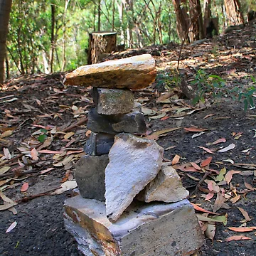 Artwork thumbnail, Random Rocks stacking on the road side by Yvonne O'Shea